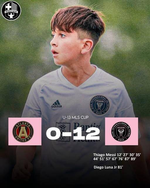  假新聞！梅西兒子U13比賽單場1人轟11球，多家媒體報道后刪除新聞