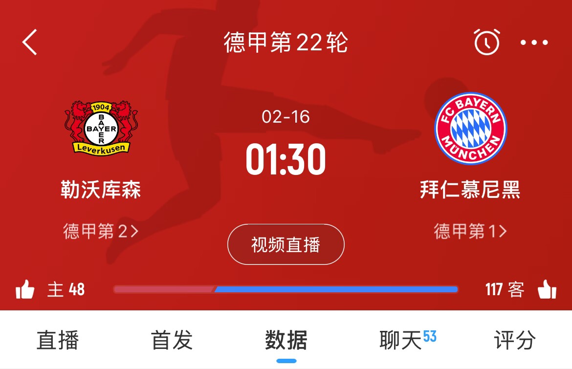  下輪決定冠軍？拜仁下場德甲將客戰(zhàn)勒沃庫森，若取勝將11分領(lǐng)跑