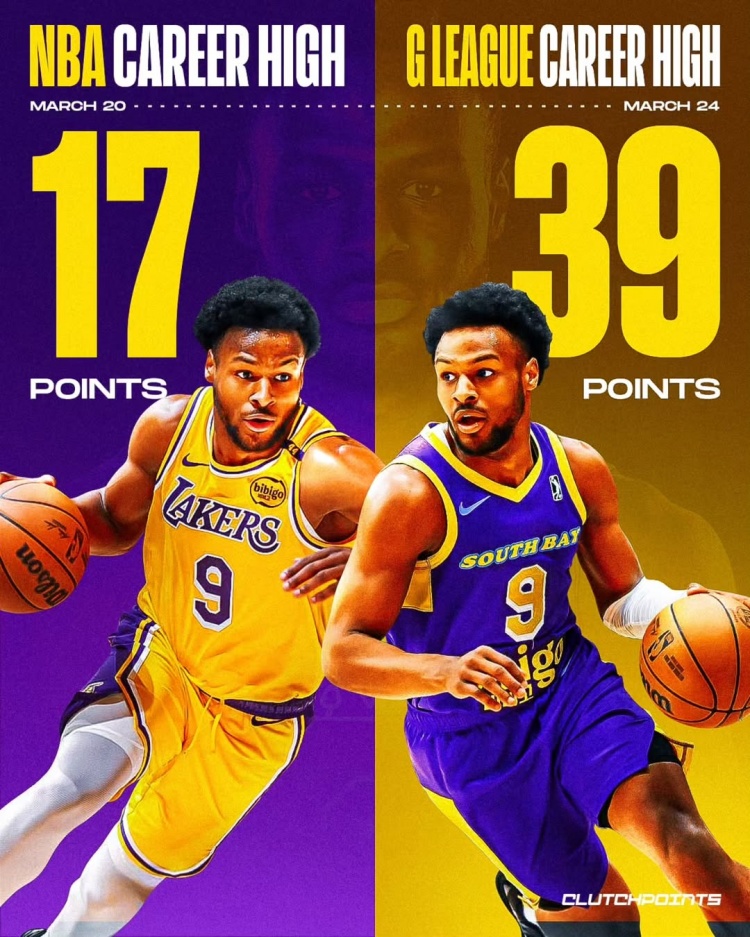  在進(jìn)步！布朗尼一周內(nèi)先后創(chuàng)下個(gè)人NBA和G聯(lián)盟單場得分新紀(jì)錄