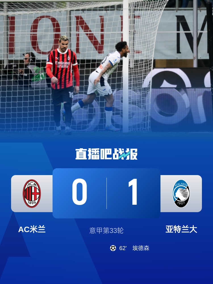  米蘭雙雄本輪均0-1輸球，周中意杯半決賽次回合再對(duì)決